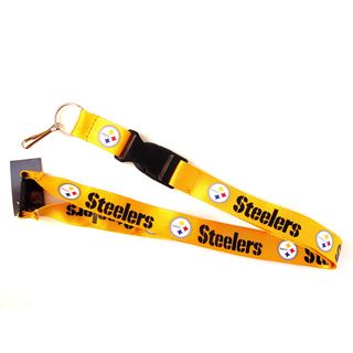 Steelers Gold Lanyard Keychain/ ID Clip