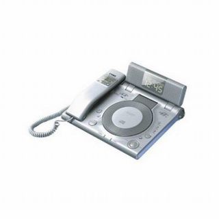 Coby CD RA185 Corded Alarm Clock/ CD Player Telephone