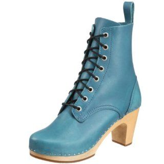 swedish hasbeens Womens 455 Boot,Neon Blue,11 M US Shoes