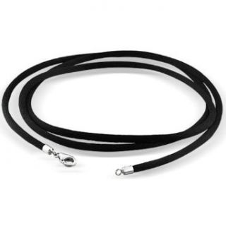 Fash Polished Smooth Silky Black Leather Cord with