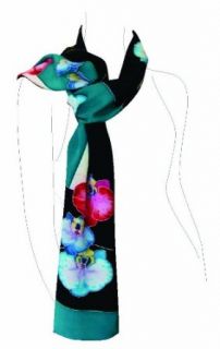 JJcollection Hand Paint Silk Scarf,64Lx13W, Orchid