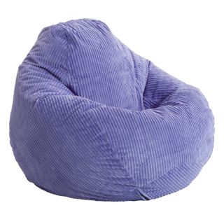 BeanSack Ultra Purple Corduroy Lounge Bean Bag Chair