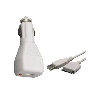 USB Car Charger w/ USB Charging Cable for Sansa Sandisk