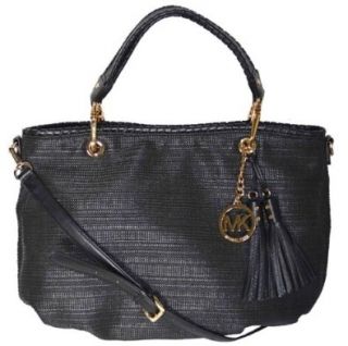 Black Soft Straw Bennet Large Tote Shoulder Bag Handbag Purse Shoes