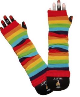 Arm Warmers Rainbow Striped Red Top Clothing