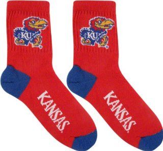 Kansas Jayhawks Team Color Quarter Socks Sports