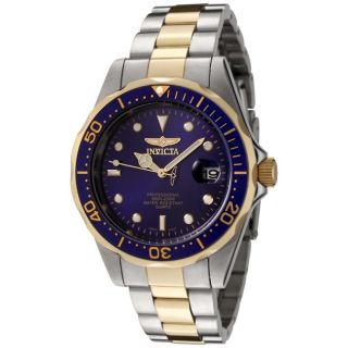 Invicta Mens Blue Dial Two Tone Watch