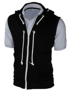 9XIS MENS EYELET ACCENT ZIP UP VEST Clothing