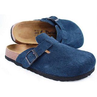  Betula Licensed by Birkenstock Navy Suede Clog Size: 42: Shoes