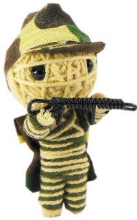 Soldier Army Voodoo String Doll Keychain Shoes