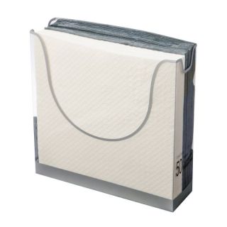 50 serviettes en papier bicolores   Gris / Blanc   Achat / Vente LINGE