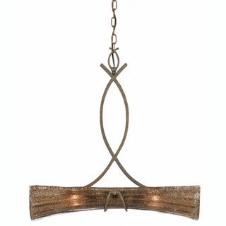 Bali Two light Island Fixture with Tropical Bronze Finish