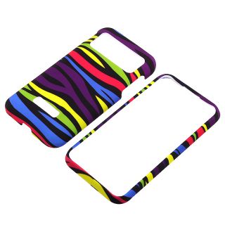 Rainbow Zebra Snap Rubber Coated Case for Samsung Captivate Glide i927