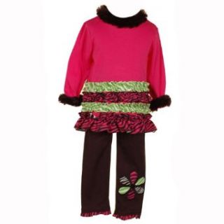 Toddler Girls Clothing Fall ANIMAL PRINT Outfit PEACHES n