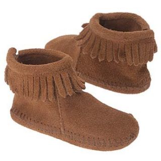 Moccasin Kids Vel. Flap Bootie Inf/Tod (Brown Suede 6.0 M) Shoes