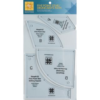 Five Point Star/Drunkards Path Template 4 Pieces Today $22.99