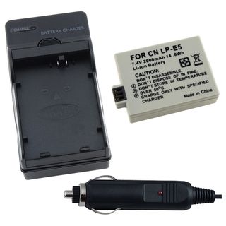 BasAcc Battery/ Charger for Canon LP E5/ EOS Rebel XS/ Xsi/ T1i/ 1000D