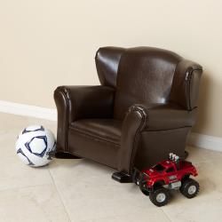 Bonded Leather Brown Kids Rocking Chair