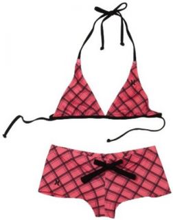 Hurley Girls 7 16 Puerto Rico Plaid Banded Halter and