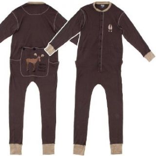 Lazy One Brown Moose Cotton Union Suit for Toddlers