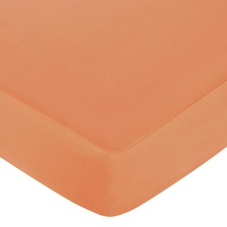 Sweet JoJo Designs Surf Solid Orange Fitted Crib Sheet