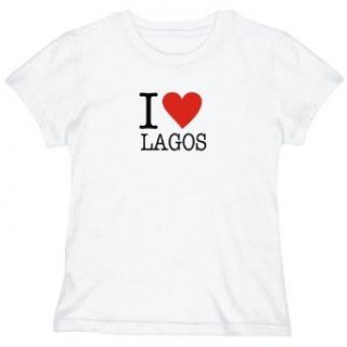 T Shirt Woman White  Love Classic Lagos  Nigeria City