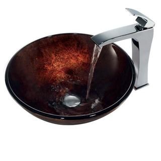 Vigos Lava Vessel Sink and Faucet Combo