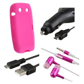 Hot Pink Case/ Headset/ Chargers/ USB Cable for BlackBerry Torch 9850