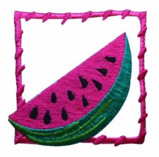 ID #1197 Watermelon Embroidered Iron On Applique Patch