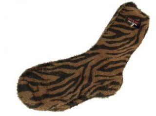 Hue Womens Furry Zebra Socks Mink Clothing