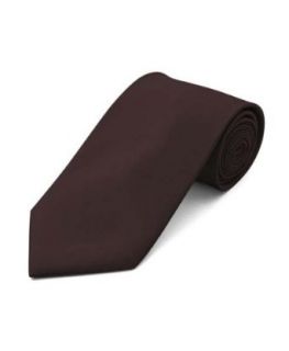 Poly Multi Solid Color Tie, Brown Clothing