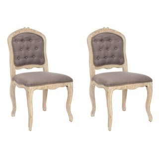 Royalty Antiqued Tufted Side Chairs (Set of 2)