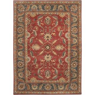 Hand tufted Coliseum Rust Red Wool Rug (12 x 15)