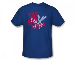 Superman   Say No To Thugs Adult T Shirt In Royal Blue