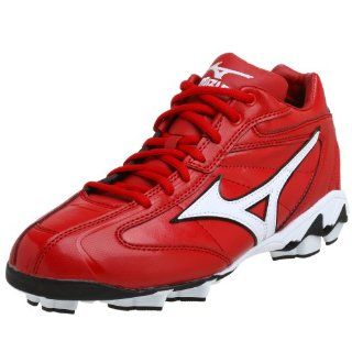Mizuno Mens 9 Spike Franchise Mid G4 Baseball Cleat,Red