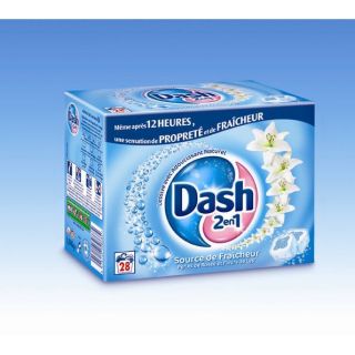 DASH 2 EN 1 Tablette X56 source fraicheur   Achat / Vente LESSIVE DASH