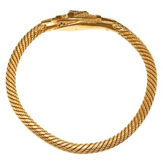 24k Pure Gold Snake Bangle Bracelet