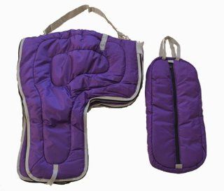 Western Saddle Carrier Bridle Bag Purple Set Sports