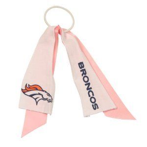 Denver Broncos NFL Pink Ribbon Ponytail Holder: Sports