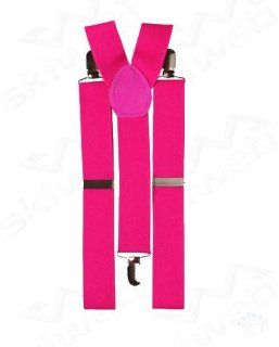 Ski Suspenders Neon Pink