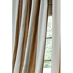 Signature Stripe Faux Silk Taffeta 108 inch Curtain Panel