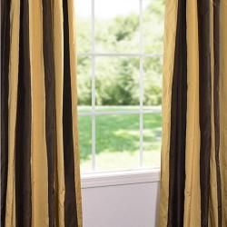 Faux Silk Taffeta Striped 108 inch Curtain Panel