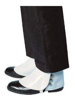 WHITE/ALMOND Deluxe Vinyl Costume Spats  (Shoes not included) Shoes