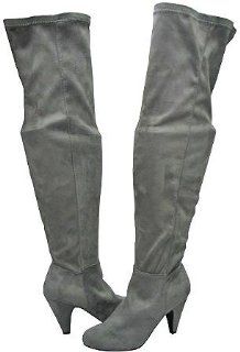 Method 01 Grey Faux Suede Women Over The Knee Boots, 6 M US Shoes