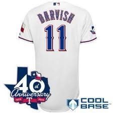Yu Darvish #11 MLB Texas Rangers White Majestic Cool Base