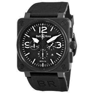 Bell & Ross Mens BR 01 94 CARBON Aviation Black Chronograph Dial