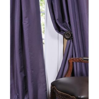 Solid Faux Silk Taffeta Amethyst 108 inch Curtain Panel