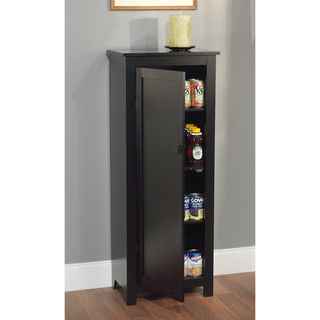 Black 46 inch Tall Wood Food Storing Pantry