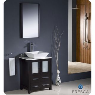 Fresca Torino 24 inch Espresso Modern Bathroom Vanity with Vessel Sink