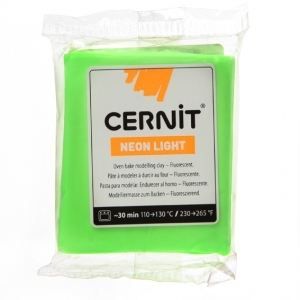 Cernit neon vert 62g   Pâte à modeler polymère CERNIT Neon vert 62g